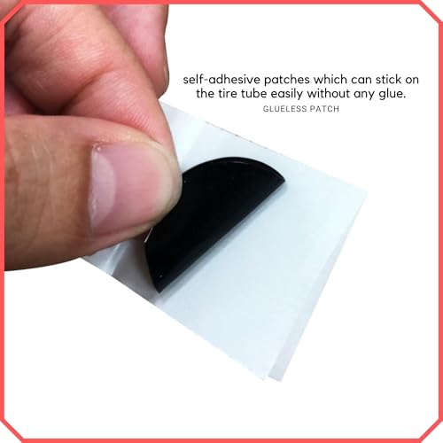 Kit de Parches para Neumáticos de Bicicleta PAX 14 Piezas Sin Pegamento (2 Packs), Parches Redondos de 24 mm, Reparación Rápida para Cámara de Aire miniatura 4