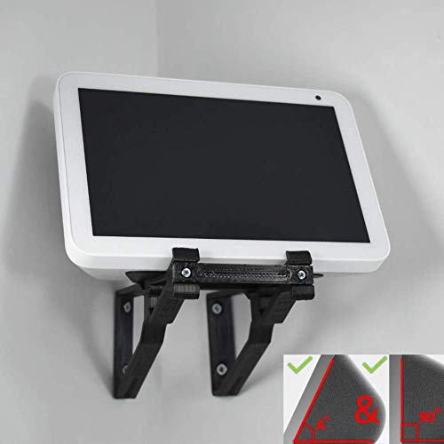 Echo Show – Soporte de pared para 8 esquinas, inclinación ajustable, multifunción, vertical y angular, para montaje en pared