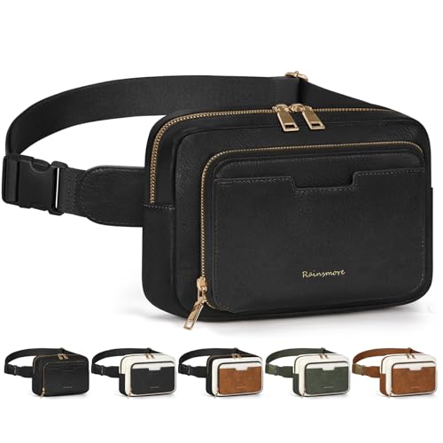 RAINSMORE Umhängetasche Damen Elegant Bauchtasche Gürteltasche für...