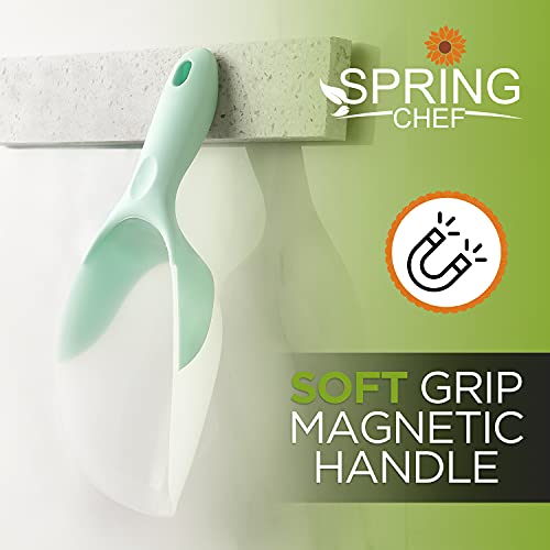 Image of Spring Chef Magnetic Ice Scoop for Freezer, BPA-Free Food Scooper, Mint