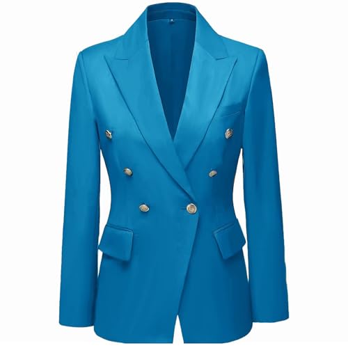 Women's 2 Piece Business Suit Pant Set Slim Fit Double Breasted Blazer Jacket Lady Work Suit for Office3