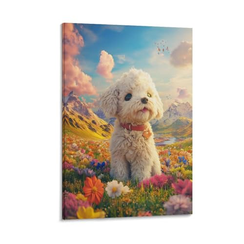Peinture sur toile Shih Tzu deco murale pour habiller un mur vide
