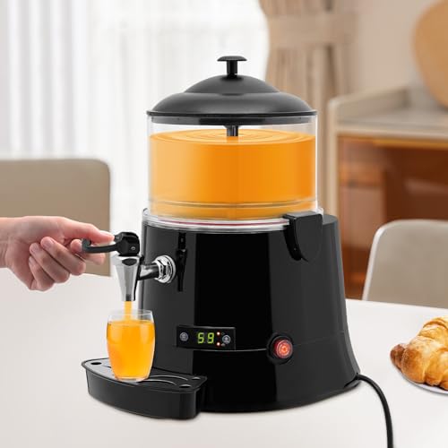 5L/1.32Gal Commercial Hot Chocolate Machine, Electric Machine Hot Chocolate Dispenser Warmer with Faucet, 86-194℉ Temperature Control for Milk, Soy Milk, Tea (Black) - Thumbnail 2