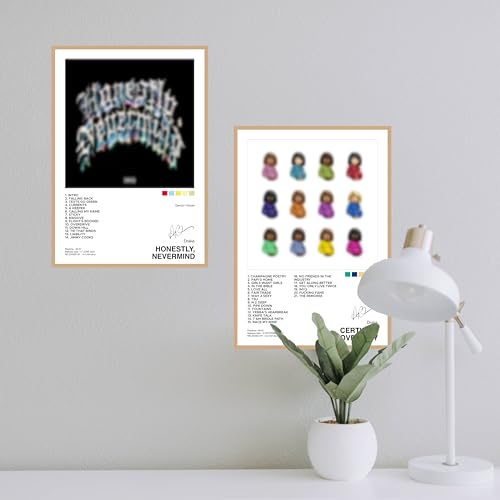 Image of CodersParadise - Drakee Wall Poster Frames - Pack Of 6 | 8 x 12cm (A4 Size) | Aesthetic Artwork Framed Posters | Framed Posters For Living Room, Bedroom, Home And Office