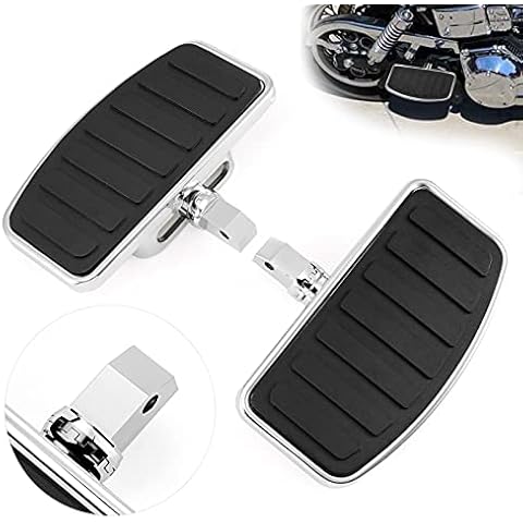 Motorcycle Floorboards Adjustable Motorcycle Rear Passenger Floorboard Foot Pegs Compatible with Yamaha Vstar Dragstar 400 650 V-Max XV125 XV250 Honda VTX1300 VTX1800 Suzuki VL400 VL800 C50 Pair Cover