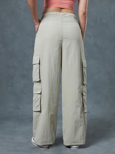 Image of Bewakoof Women's Relaxed Fit Mid Rise Pants