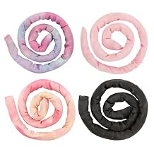 4 Pieces Spiral Lock Hair Tie, Dreadlock Hair Tie Set, Iron Wire Embedded, Bendable Ponytail Holders for Women and Men for Braids Loc Thick Curly Hairs Multi