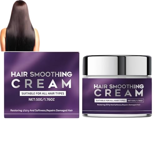 Haarglättungscreme, Protein-Haarcreme, für glattes, geschmeidiges Haar und gegen Frizz, verleiht Glanz und macht das Haar leichter kämmbar