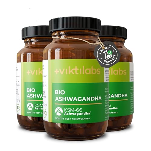 Bio Ashwagandha Kapseln - 500 mg Bio Ashwagandha-Extrakt - Premium Qualität – Ansicht 1