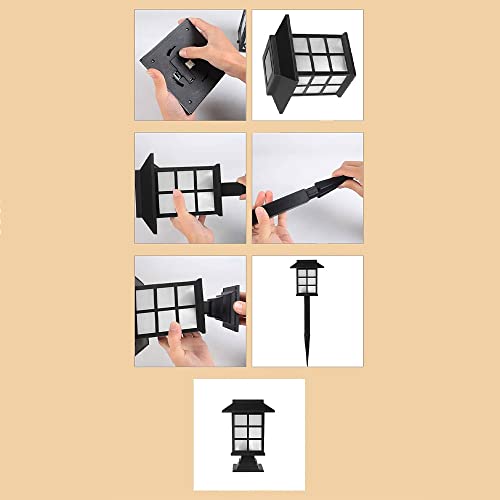 Luminaria Solar Espeto Oriental Led Balizador Decoraçao Casa Resistente Iluminaçao Segurança Jardim