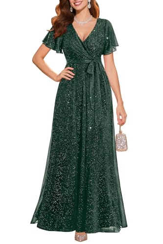 Green Formal Dress Emerald Dark Holiday Christmas New Years Eve Prom Evening Gowns Mother Bridesmaid Long Gala Nye Dress