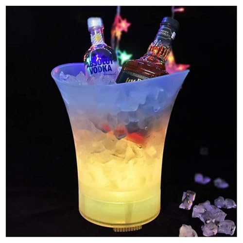 Trade Shop - Secchiello per Ghiaccio A LED Altoparlante Bluetooth Wireless Portatile Spiaggia Feste -