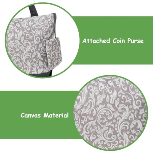 Image of NGIL Medium Top Zipper Closure Canvas Tote Bag with Attached Matching Coin Purse For Moms and Nurses