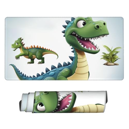 Tapis de souris gaming dinosaure aux bords cousus anti-effilochage