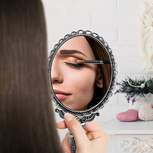 image for Yusong Vintage Handheld Mirror, Small Hand Held Decorative Mirrors for