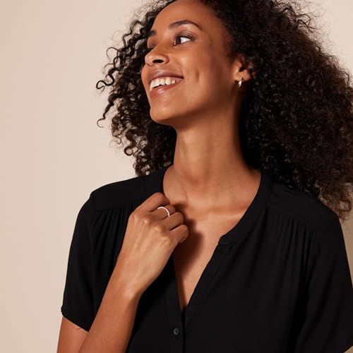 Amazon Essentials Women's Relaxed-Fit Short-Sleeve Woven Blouse4