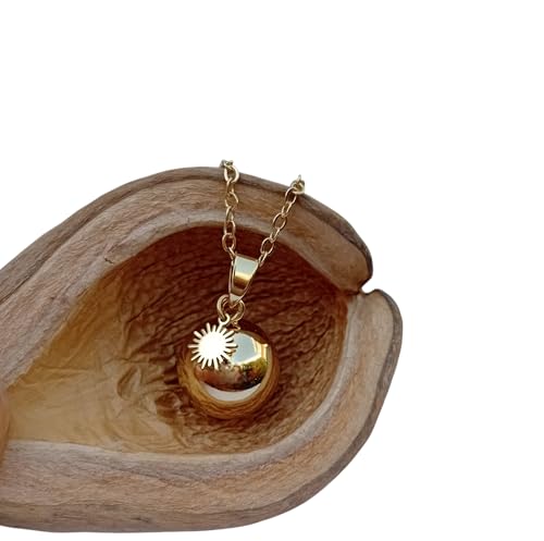 Bola de grossesse doré – Plaqué or jaune avec breloque