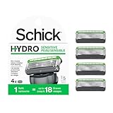 Schick Hydro Sensitive Skin Men’s Razor Blade Refills , 4 Razor Refills
