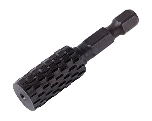 wolfcraft Profile rasp for Metal I 4380000 I Cylindrical with Hexagonal Shank, Black