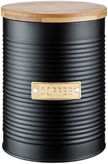 TYPHOON OTTO collection coffee, black, 1.4 liter storage container, steel, bamboo wood, silicone