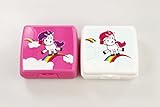 Original Tupperware TUPPERWARE To Go Sandwich-Box Einhorn pink + weiß Pausenbox Schule Brotbehälter