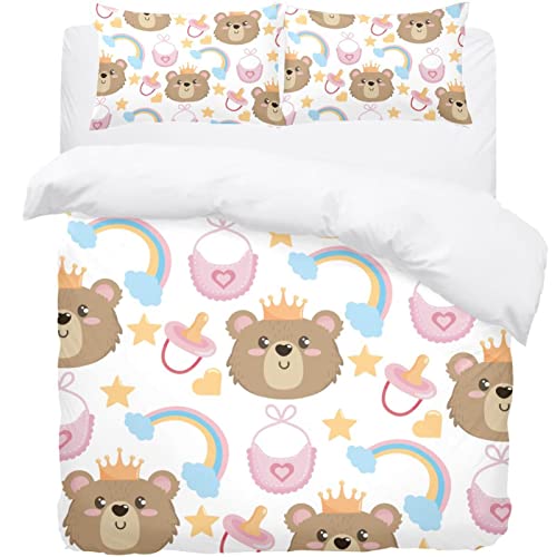 Housse de couette et taie d'oreiller bébé ours pour des nuits douces - 2