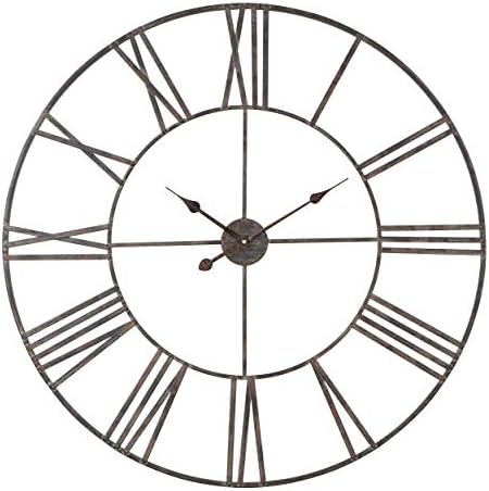 Aspire Solange Round Metal Wall Clock - 36" Gray