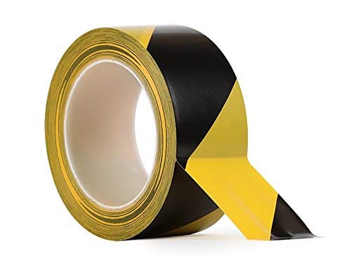 DIY Crafts 2inch Wide Double-Roll of Ultra-Adhesive Black Yellow Hazard Tape Marking. Mark Floor Step Area Safety High-Visibility Anti-Scuff Striped PVC Vinyl (1 Roll, Non Reflective Tape) (B07JM73N9F) Amazon Price History, Amazon Price Tracker