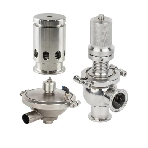 Válvula reductora de presión de seguridad ajustable de acero inoxidable con abrazadera triple higiénica para la elaboración de cerveza