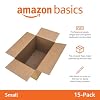 Amazon Basics Cardboard Moving Boxes for Packing and Shipping, Small Size, 16 x 10 x 10, Brown, 15-Pack