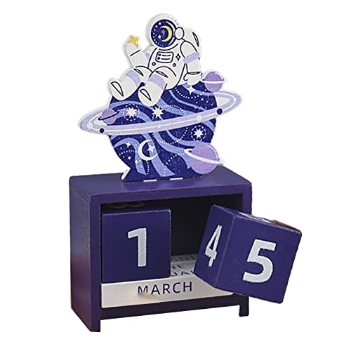 Wooden Calendar Blocks, Desktop Perpetual Calendars Blocks Calendar Month Date Display - Image 4