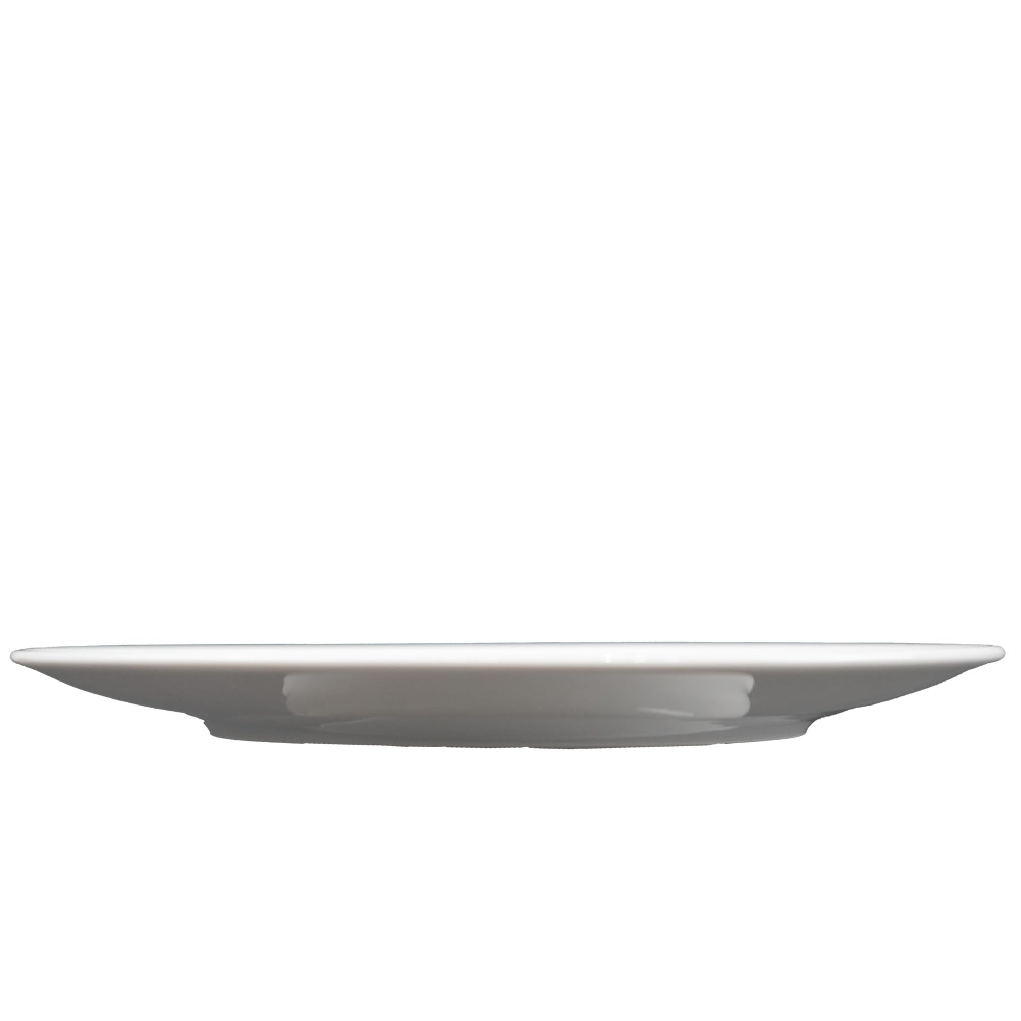 summa Pack de 6 platos llanos coupe blancos - 28cm - Colección Alba - Platos de Porcelana de altas prestaciones - Diseño elegante - Uso en casa y restaurantes