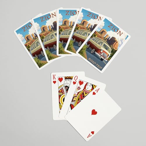 Lantern Press Zion, Camper Van, 52 Cartas Poker miniatura 7