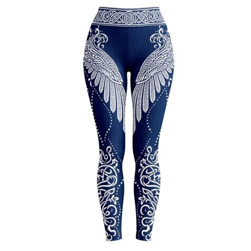 Women's Angel Wings High Waisted Casual Legging Pants Halloween Costume - image 4