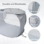 Pop Up Laundry Hamper, Large Collapsible Clothes Basket with Sturdy Handles, Foldable Mesh Storage Bin for Home, Dorm, Travel, Grey - Image 5