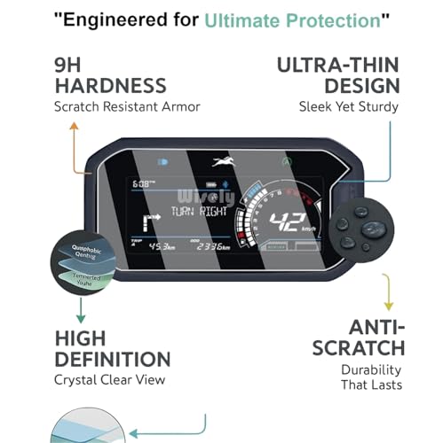 Image of Wisely Premium Screen Guard for New TVS JUPITER 125 DT SXC 2025 Scooter TFT Display Digital Meter Protector Instrument Cluster Accessory, Easy installation kit, HD Clear, Full Cover