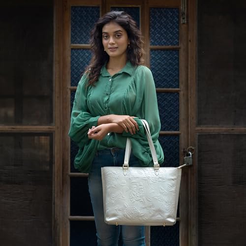 Image of Anuschka Women's Original Hand-Painted Genuine Leather Large Zip Top Tote