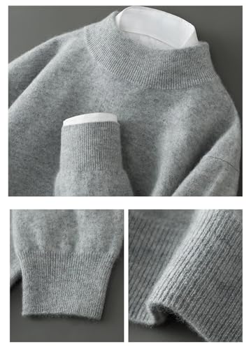 Men Winter Long-Sleeved Wool Cashmere Sweater Men's Double-Deck Half-Turtleneck Knitted Casual Pullover Loose Jumper2