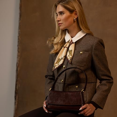 Image of Time Resistance Leather Handbag - Full-Grain Leather Purse for Women - Shoulder Bag Made in Italy