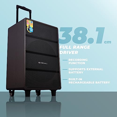 ZEBRONICS Banjo PRO, 120 Watts RMS, Trolley Speaker with Bluetooth 4.2