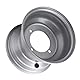 18x9.50 8 ATV Rad Rand Aluminiumlegierung Hochstärke 8 Zoll Rad Rand Hub Go Karts Golfwagen Silber (Vier Loch (Lochabstand: 110 mm / 4,33in))