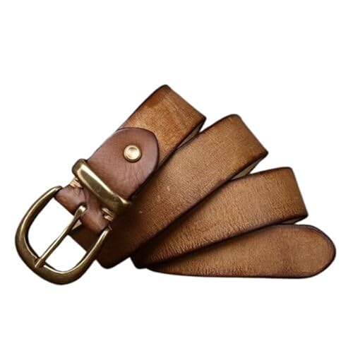 Ceinture en cuir vintage sangle large 3,5 cm et boucle ardillon rétro pour homme femme