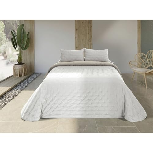 Pierre Cardin Copriletto Bouti Lorena - Letto 135 Cm, Colore: Bianco