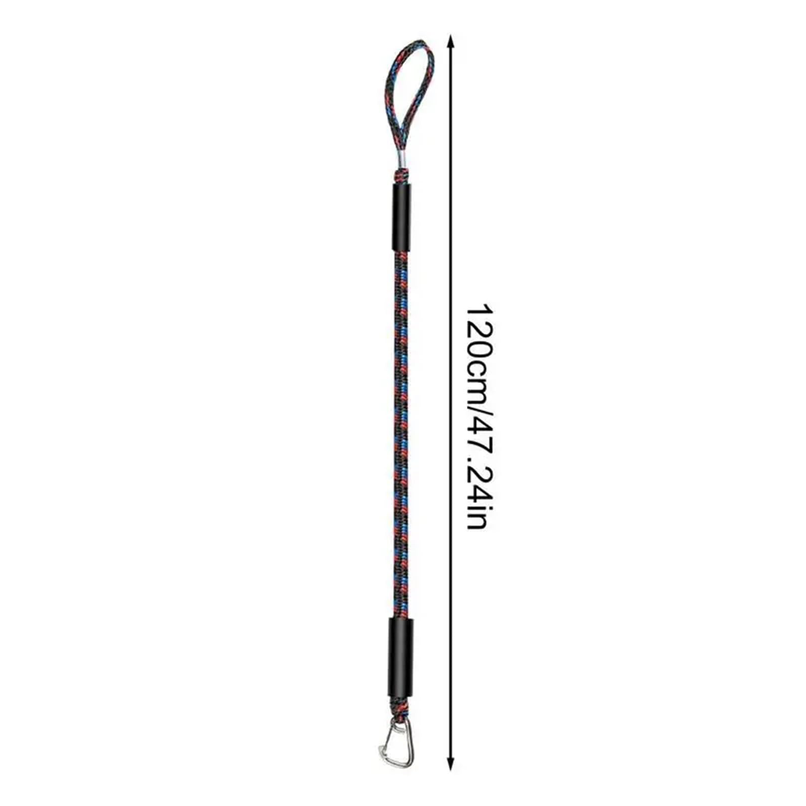 Festmacherleine 4ft Boot Bungee Dock Linien Mit Edelstahl Clip Marine Festmacher Seil for Kajak Anker Schnur Dockline Boote 2PCS(Red120cm/47.24in)