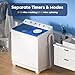 Auertech Portable Washing Machine, 40lbs Twin Tub Washer Mini Compact Laundry Machine with Drain Pump, Semi-automatic 24lbs Washer 16lbs Spinner Combo for Dorms, Apartments, RVs
