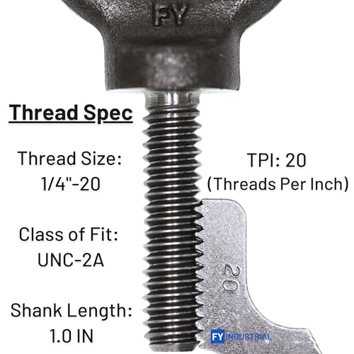 Image of Box of 20 Pcs Lifting Shoulder Eye Bolts 1 /4 inch-20 X 1