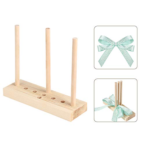 Ackitry Bow Maker for Ribbon, Wooden Wreath Bow Maker Tool for Creating Gift Bows, Party Decorations, Hair Bows, Corsages, Holiday Wreaths, Various Crafts - Thumbnail 4