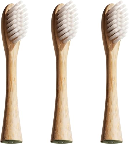 Lumineux Bamboo Replacement Heads for Sonic Toothbrush (3-Pack)