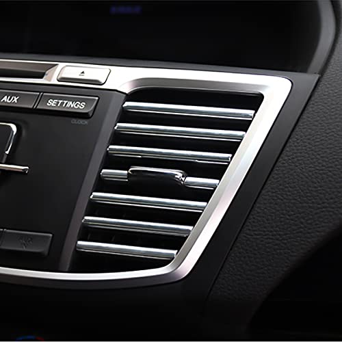 20 Pieces Car Air Conditioner Decoration Strip For Vent Outlet, Universal Waterproof Bendable Air Vent Outlet Trim Decoration, Suitable For Most Air Vent Outlet, Car Interior Accessories (Silver) #TOP6