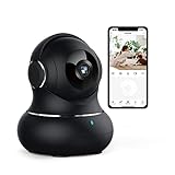 Audio de 2 vías y visión nocturna por infrarrojos: esta cámara para mascotas con aplicación de teléfono, micrófono y altavoz integrados de 48 dB y tecnología antiruido, el sonido fluido te permite comunicarte o confortar a tu bebé/mascota/niñera/mayor cuando estás fuera a través de tu teléfono. La tecnología LED IR extiende la distancia de visualización hasta 5 metros para ofrecerte una experiencia de visión nocturna en la oscuridad.